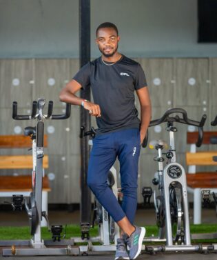Blue Male Pants + Black T-shirt